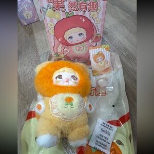 Cute Lion Plush Toy with Orange Outfit